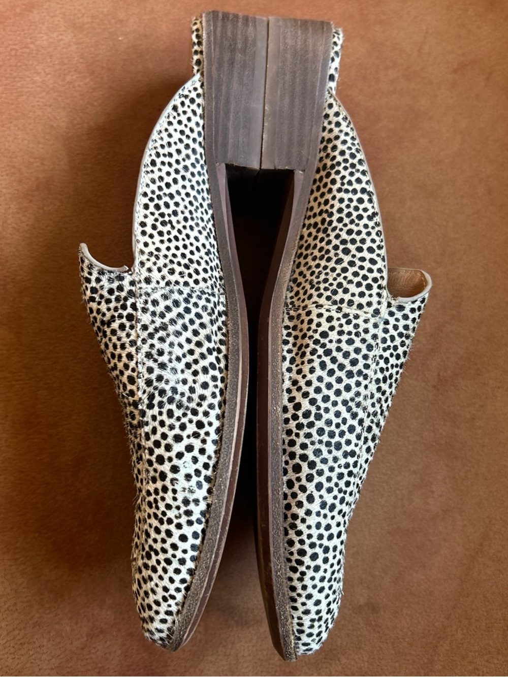 Madewell Black & White Spotted Slip-On Mules - Picture 2 of 9